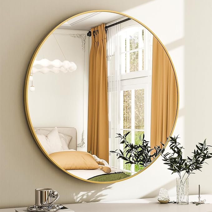 24 Inch Round Bathroom Mirror by EASLY