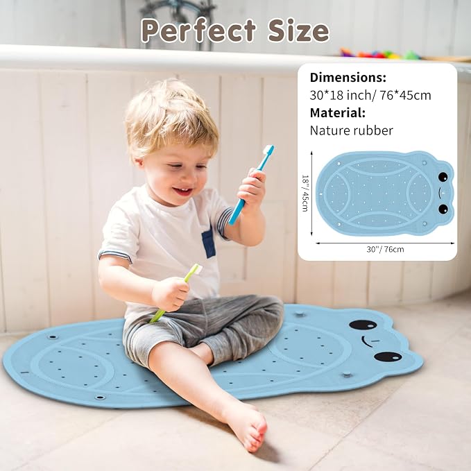 Bathtub Mat Non Slip, Kids Bath Mat 30"x 18", Bath Mat - Image 8