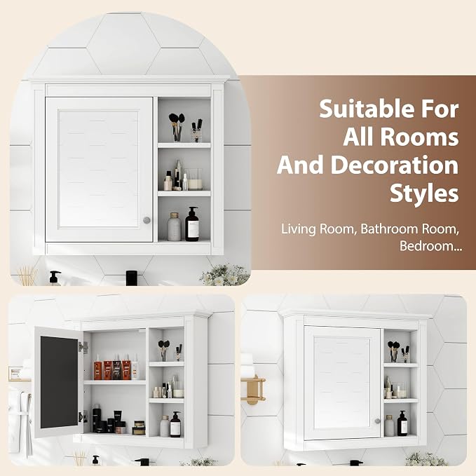30" Bathroom Vanity with Matching Medicine Cabinet, Modern Sink Storage Cabinet - Image 7