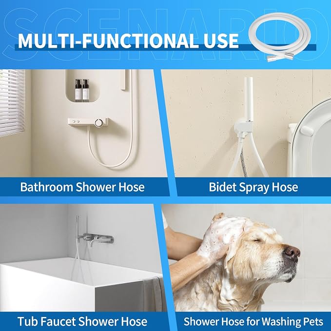 Extra Long Replacement Shower Hose Extension Handheld Shower Head Hose 118 - Image 9