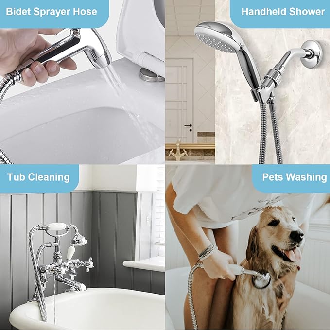 OFFO Shower Hose, 100 in Bidet Hose High Pressure Explosion Proof - Image 7