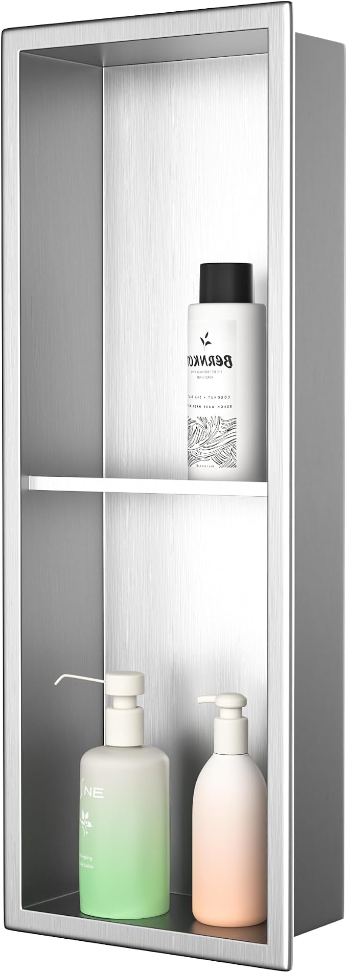 Stainless Steel Shower Niche 24"×8" Brushed by Bernkot