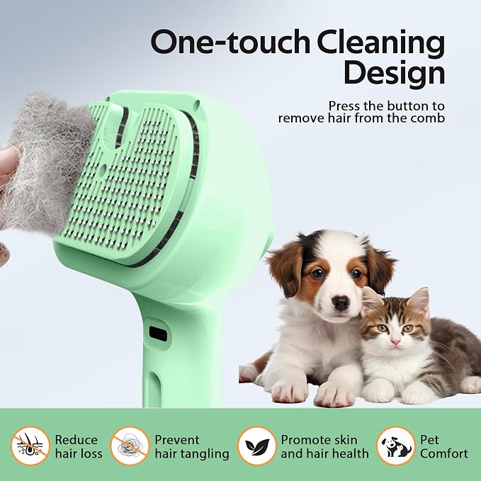 Pet Grooming Brush with Electronic Mist Spray - Image 3