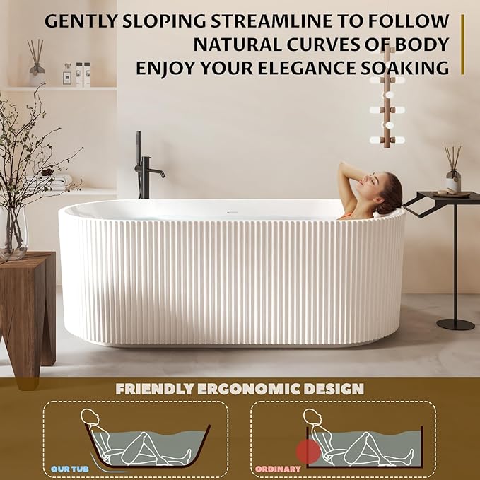 67-in Freestanding Bathtub - Image 7