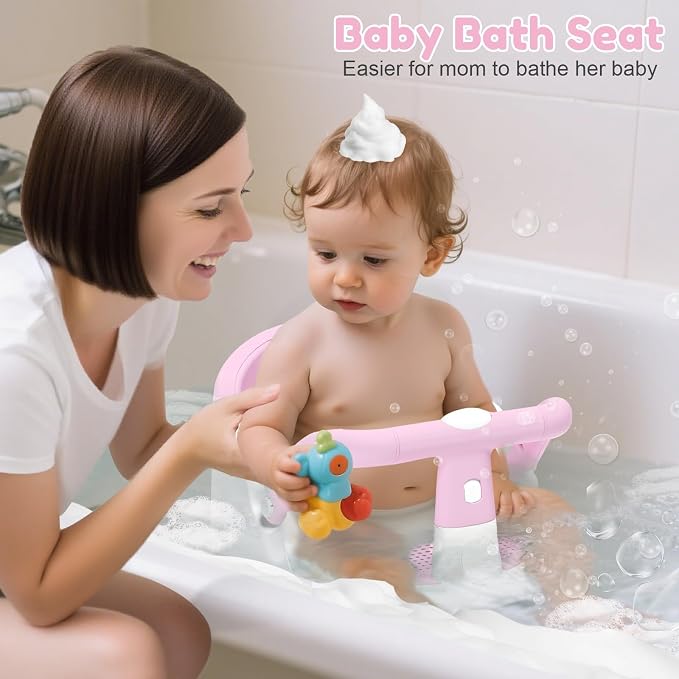 Baby Bath Seat for Babies 6 Months & Up Sitting Up, Non-Slip Baby Bath Chair - Image 2