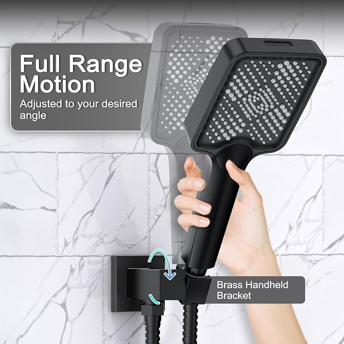 Matte Black 13-Inch Rainfall Shower System - Image 5