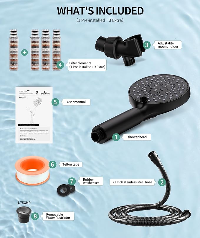 SR SUN RISE Filtered Shower Head - Image 8