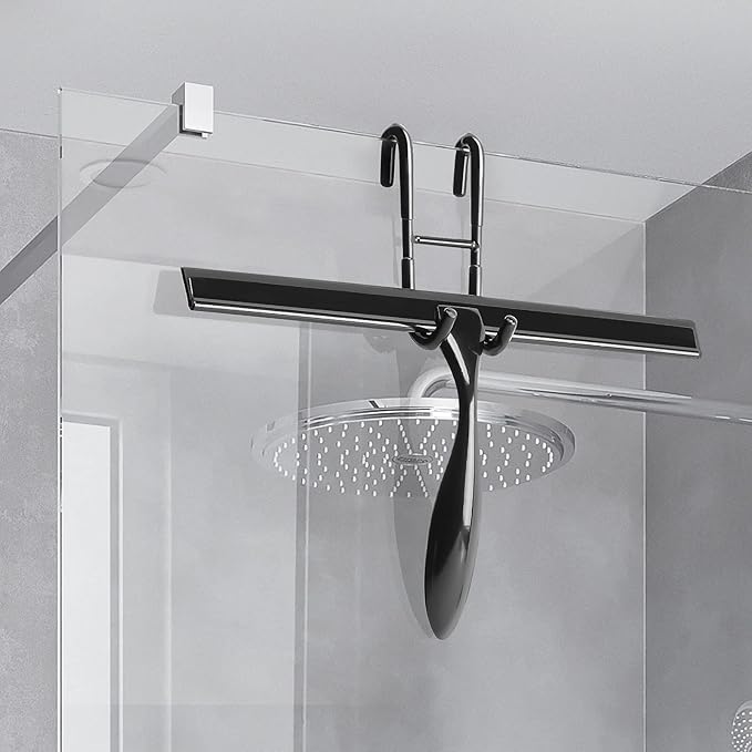 Simtive 12-Inch Shower Squeegee Set, Includes Shower Door Hook and Adhesive Hook - Image 6