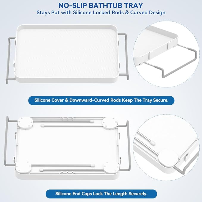 Bathtub Tray Caddy Expandable Bath Tray - Image 9