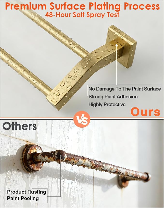 Alise Bath Double Towel Bars Towel Racks - Image 7