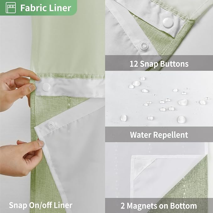 No Hook Stall Shower Curtain - Image 6