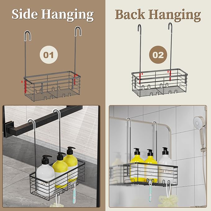 DELLAN Hanging Shower Rack, Shower Organizer Hanging - Image 3