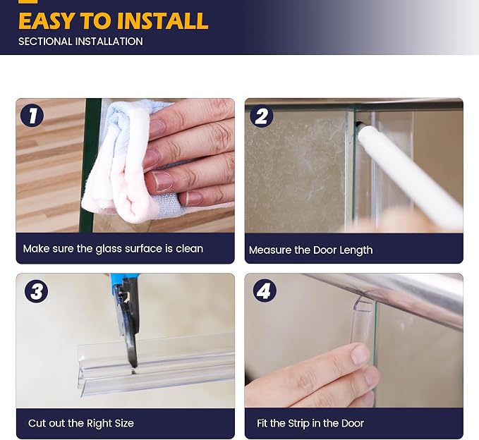 Bathroom Shower Glass Door Side Seal Strip - Image 6