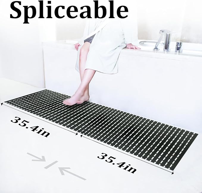 Extra Large Shower Mat Non Slip, Heavy Bathtub Mat - Image 7