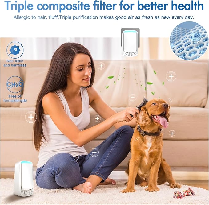 Plug-In Air Ionizer Air Purifier, Negative Ion Odor Neutralizer, Filterless & - Image 6