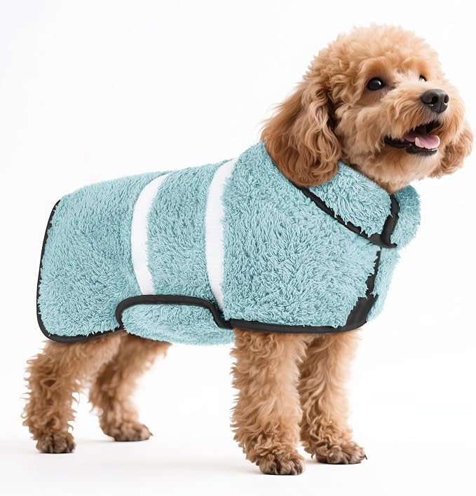 Bienbee Dog Bathrobe, Quick Drying Super Absorbent Dog Robes by Bienbee