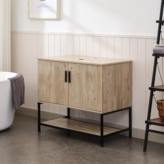 UEV Rustic Oak 36 Inch Bathroom Vanity - Image 5