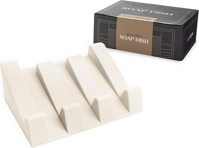 Silicone Soap Dish Self Draining Bar Soap Holder by iSoapStone