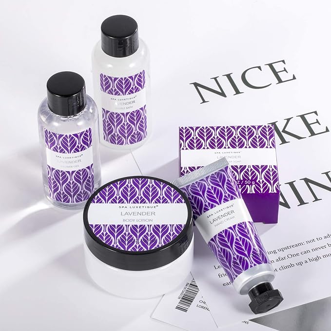Spa Luxetique Lavender Spa Set, Bath Set - Image 4