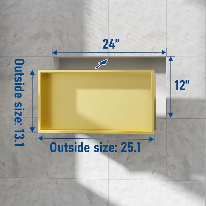 Neodrain No Tile Shower Niche, NO Tile Needed Recessed Cabinet - Image 3
