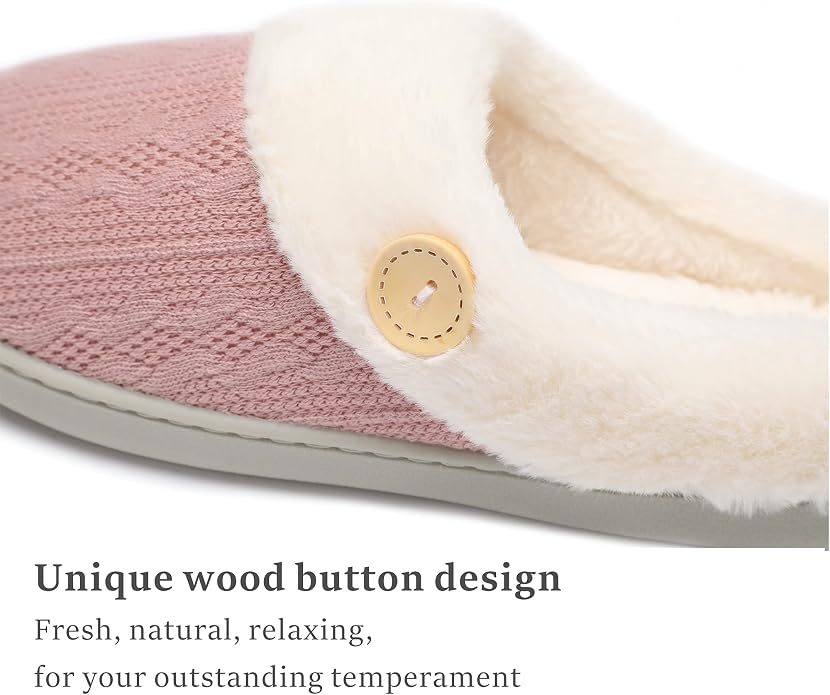 Chantomoo Womens Slipper Warm Comfy Memory Foam House Slippers Knitted Shoes - Image 4