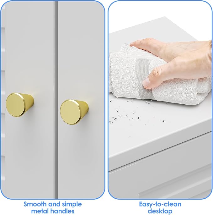 Bathroom Floor Storage Cabinet, Metal Storage Cabinet - Image 8