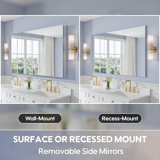 WELLFOR 64" x 36" Bathroom Medicine Cabinet - Image 5
