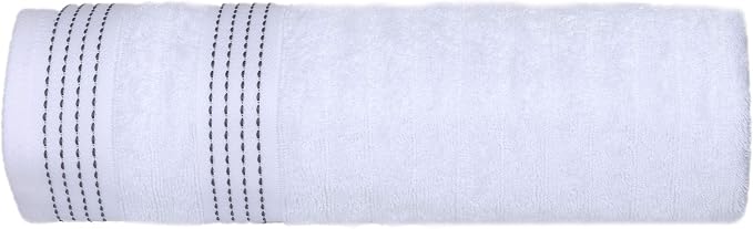 CASA COPENHAGEN Elegance 6 Pieces Towel Set- Grey Violet + White, 550 GSM 2 - Image 4