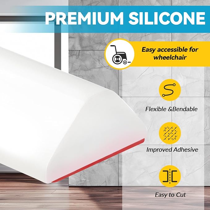98'' Collapsible Shower Threshold Water Dam Shower Barrier Keeps Water Inside - Image 4