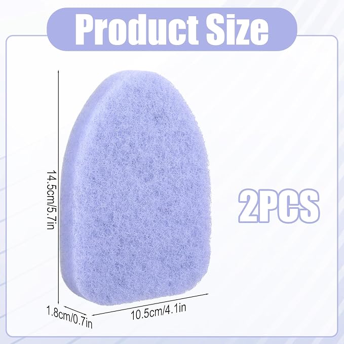 2 Pack Shower Scrubber Refill Pads Non Scratch Scouring Pads Compatible - Image 2