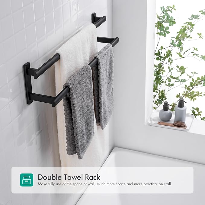BAGNOLUX Double Towel Bar, SUS304 Towel Racks - Image 10
