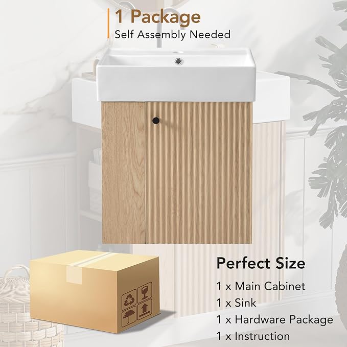Merax Floating Bathroom Vanity - Image 9