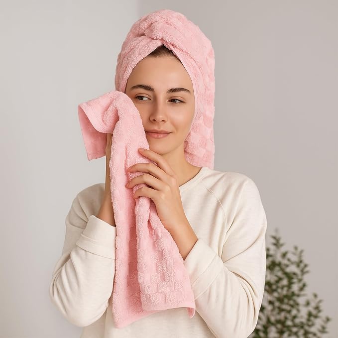 REDKISS Microfiber Bath Towels Set of 4-27x55 Inch Large Waffle Bath Towels - Image 4