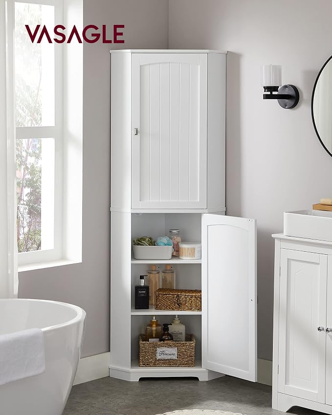 VASAGLE Corner Cabinet, Tall Corner Storage Cabinet - Image 2
