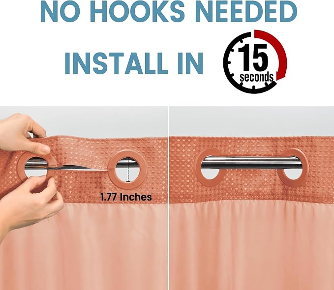 Coral Hotel Shower Curtain - Image 3