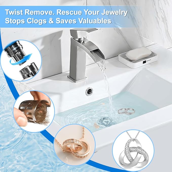Bathroom Sink Stopper, Pop Up Drain - Image 6