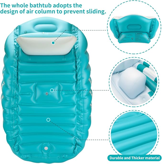 Swimbobo Inflatable Baby Bath Tub Portable Foldable Travel Mini Swimming Pool - Image 4