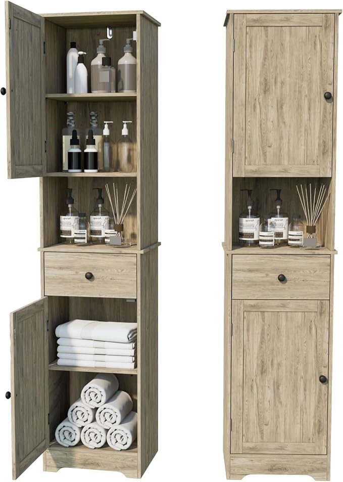 Tall Bathroom Cabinet, Storage Cabinet by Viaozutis
