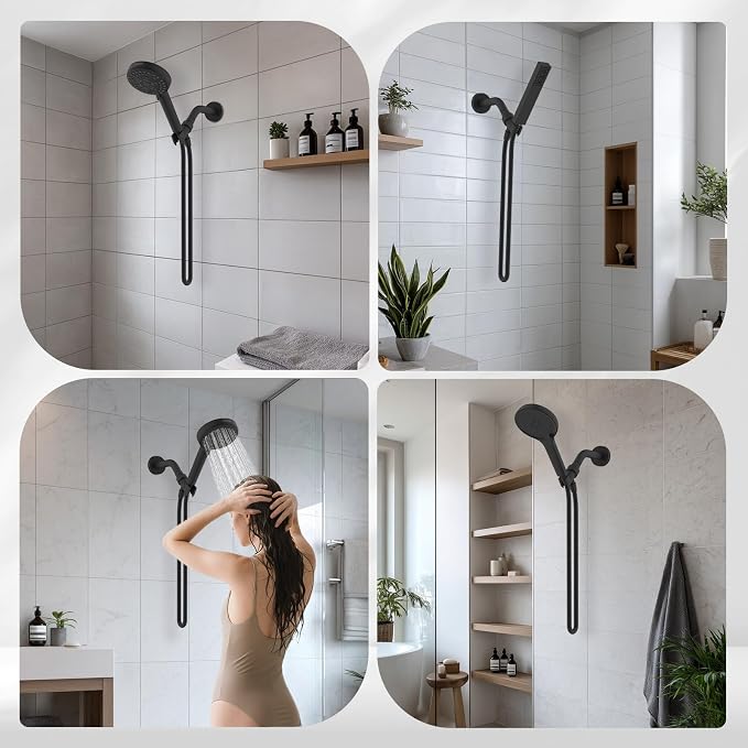Hibbent Universal All Metal Handheld Shower Head Holder, Adjustable Solid Brass - Image 8
