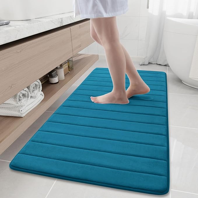 Buganda Memory Foam Bath Mat, Ultra Soft and Non-Slip Bathroom Rugs, Water by Buganda