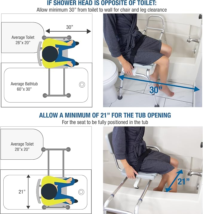 DMI Tub Transfer Bench and Shower Chair - Image 5