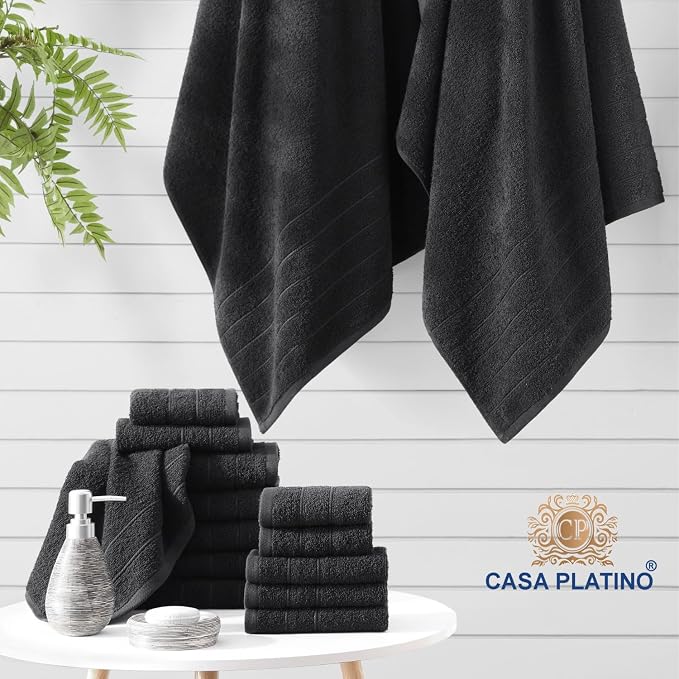 Casa Platino 100% Cotton Bathroom Towels Set - Image 3