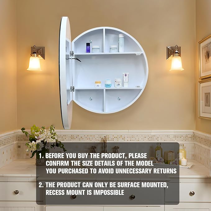 20inch Round Medicine Cabinet - Image 5