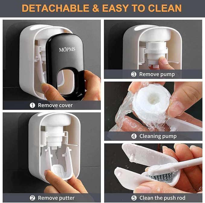 MOPMS Toothpaste Dispenser Wall Mounted - Image 6