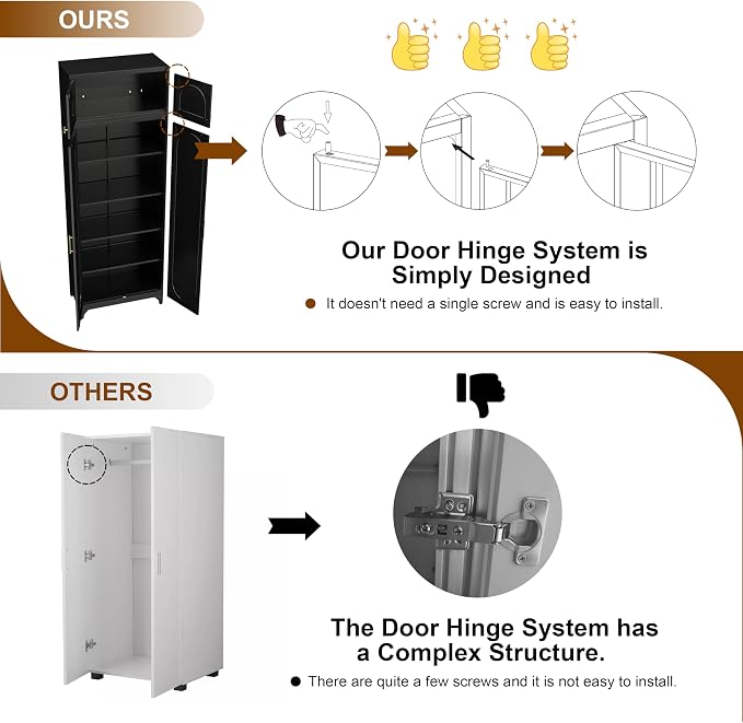 90" Metal Kitchen Pantry Cabinet, Freestanding Kitchen Storage Cabinet - Image 8