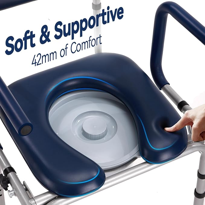 Drop Arm Bedside Commode, Commode Toilet - Image 4