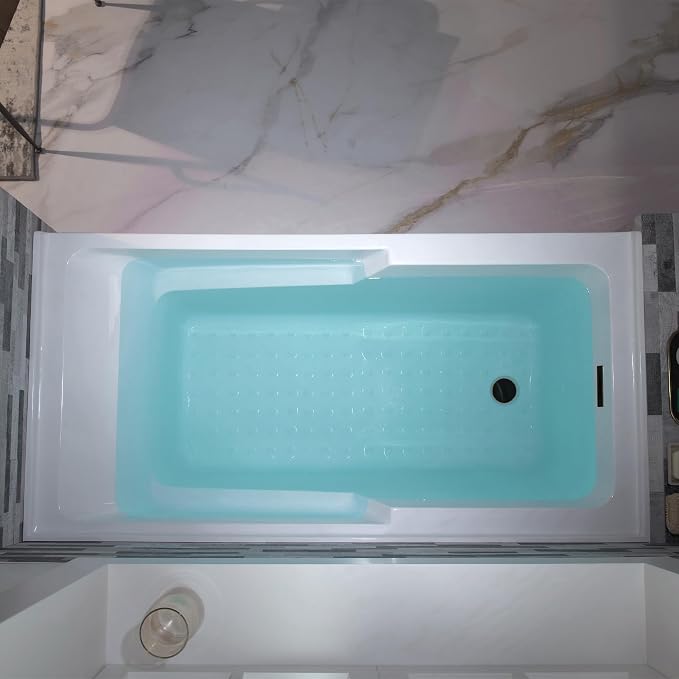 WOODBRIDGE 60" Acrylic Rectangular Alcove Soaking Bathtub in White - Image 3