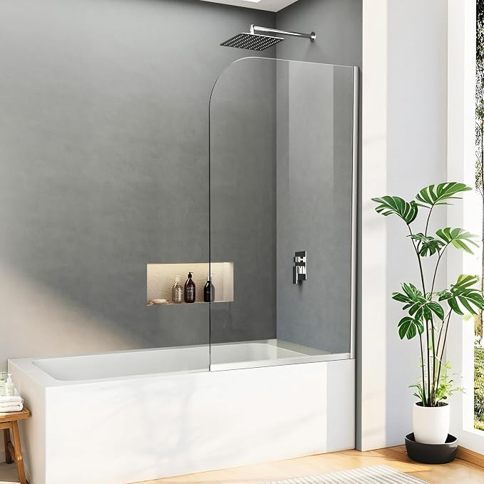 Bathtub Shower Glass Panel, Simple Shower Door Panel Easy to Install - Image 5