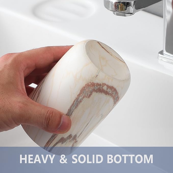 Brown Marble Toothbrush Holders - Image 4
