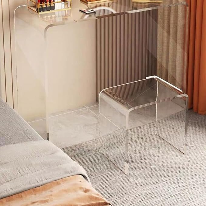 Acrylic 15 Inch Small Stool Set of 2, Seating and Placing Items - Image 6